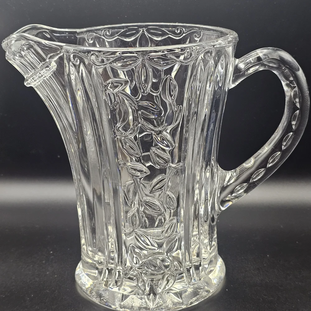 Gorham Vintage lead crystal Garden Serenade watering can pitcher 8.5 Inches Tall